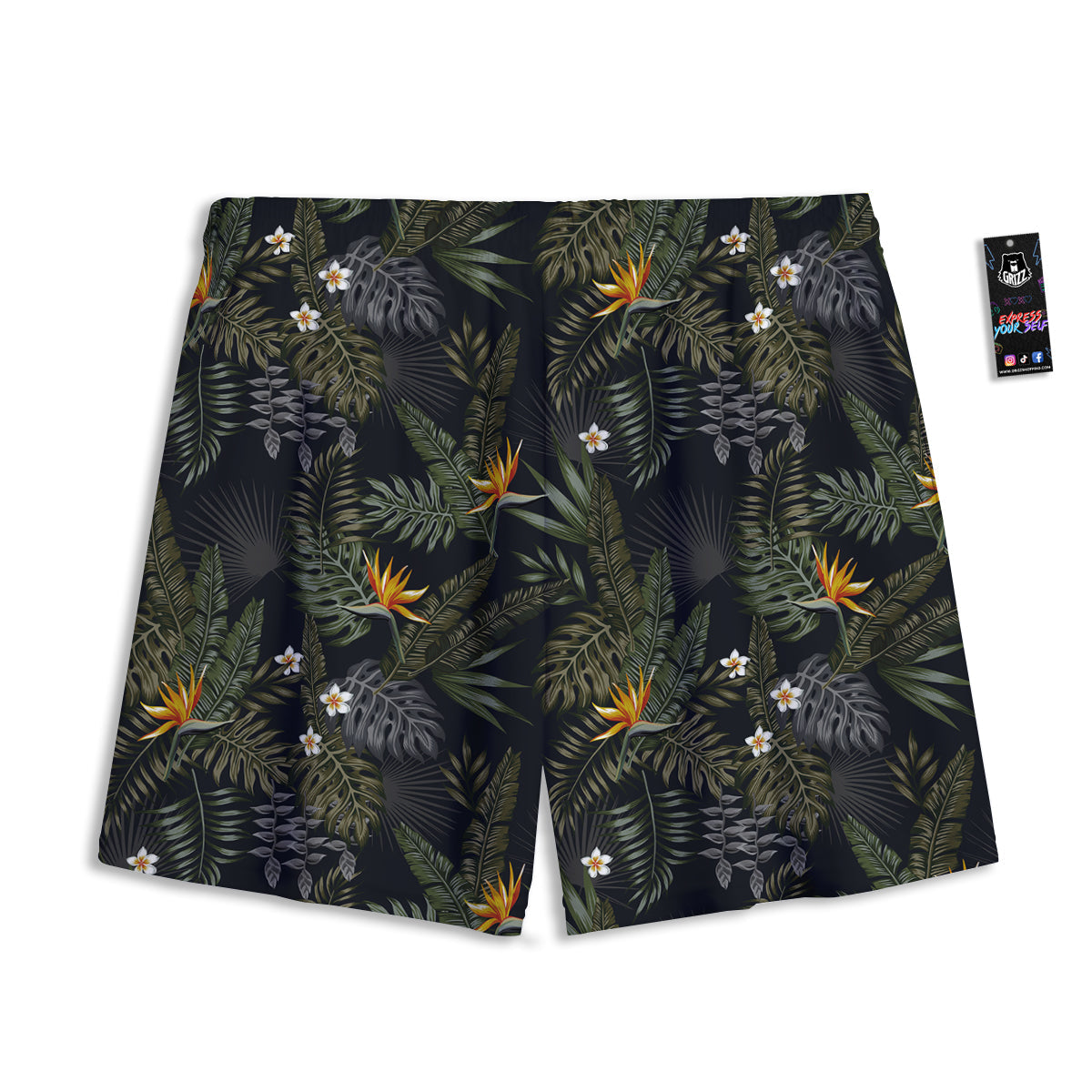 Floral Tropical Vintage Print Pattern Mesh Shorts