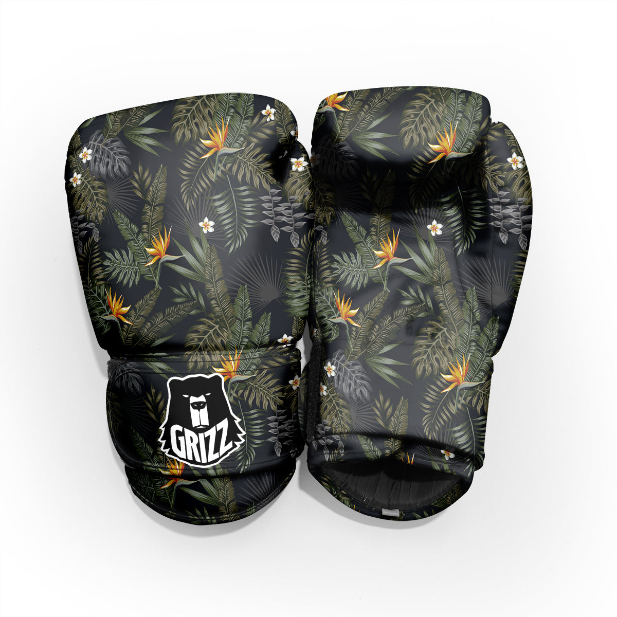 Floral Tropical Vintage Print Pattern Sparring Gloves-grizzshop