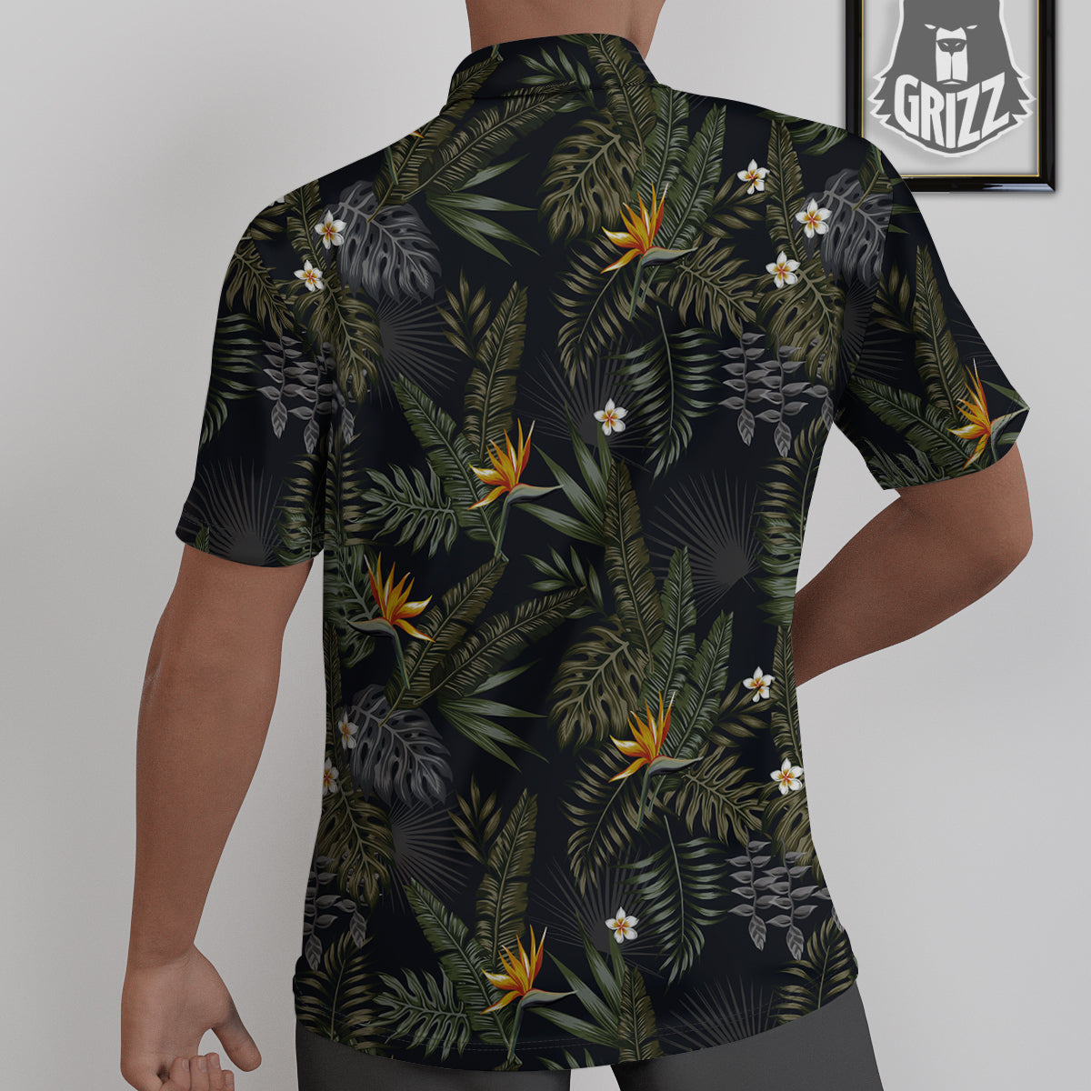 Floral Tropical Vintage Print Pattern Untucked Shirts-grizzshop