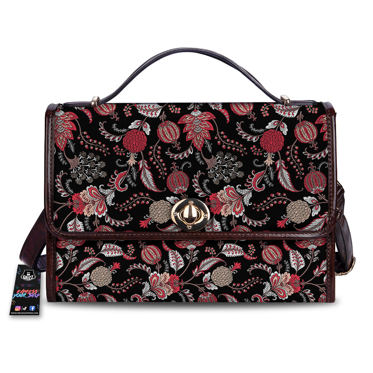 Floral And Paisley Print Pattern Women's Satchel Bag