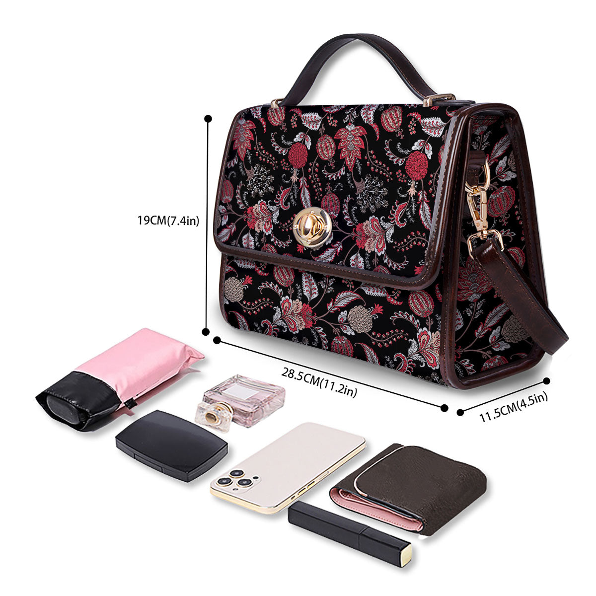 Floral And Paisley Print Pattern Women's Satchel Bag
