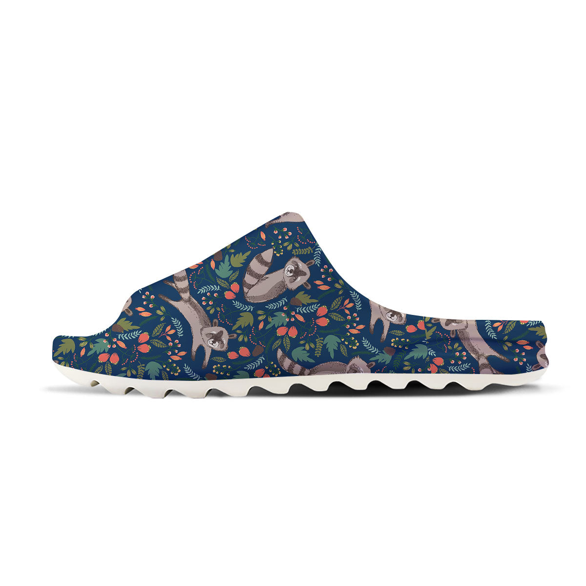 Floral And Raccoon Print Pattern Sandals-grizzshop