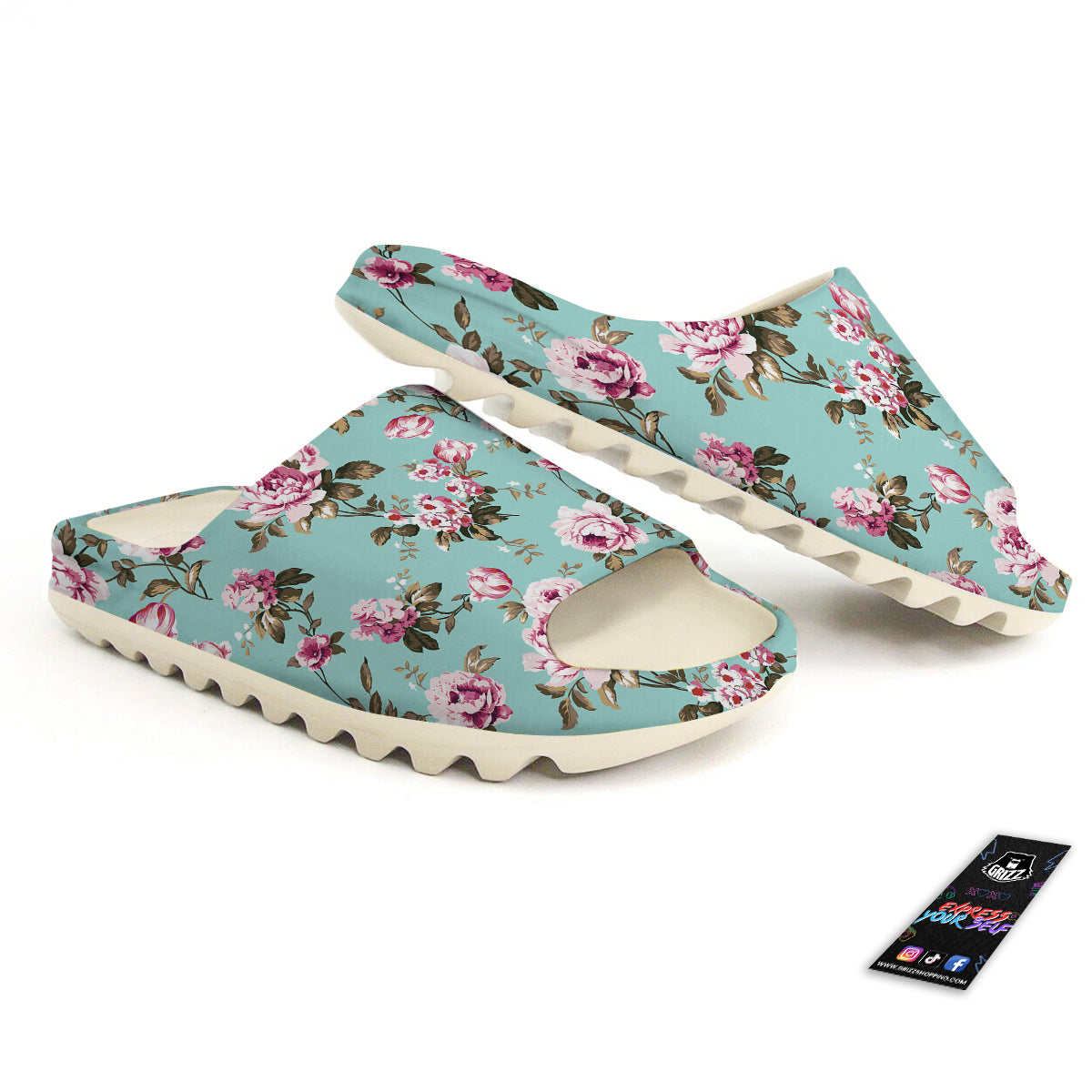 Floral Blossom Vintage Print Pattern Sandals-grizzshop
