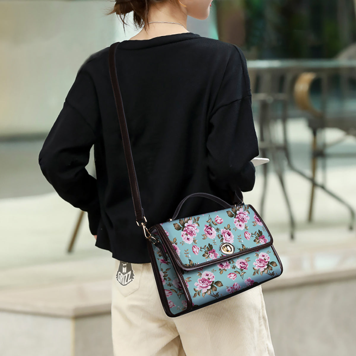 Floral Blossom Vintage Print Pattern Women's Satchel Bag