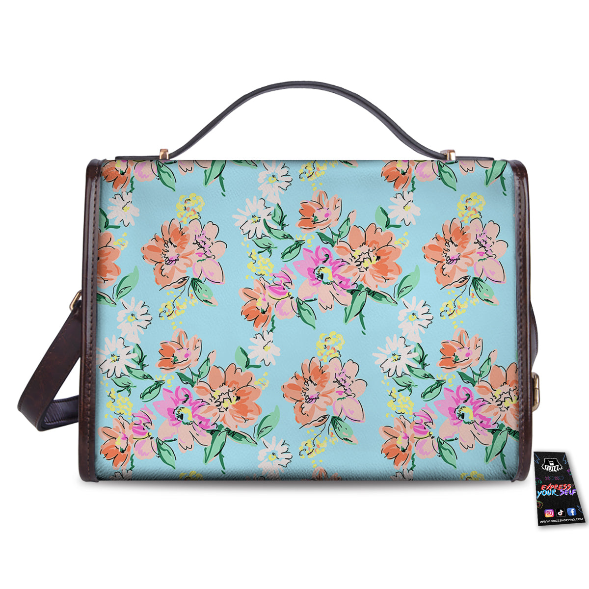 Floral Girly Vintage Print Pattern Women's Satchel Bag