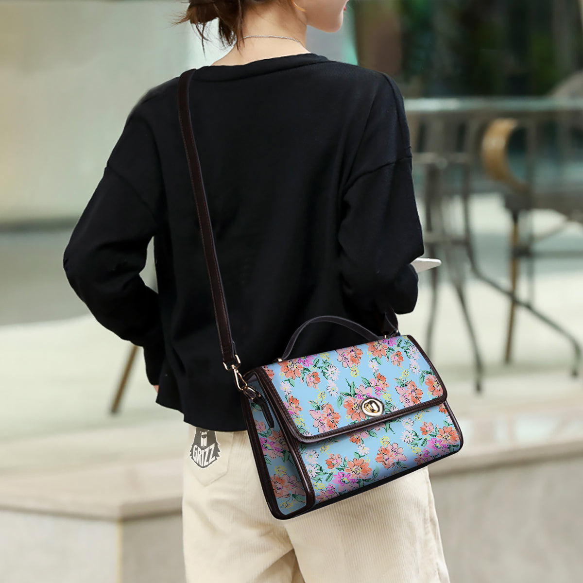Floral Girly Vintage Print Pattern Women's Satchel Bag