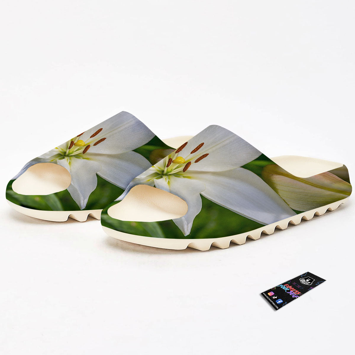 Floral Lily Print Sandals-grizzshop