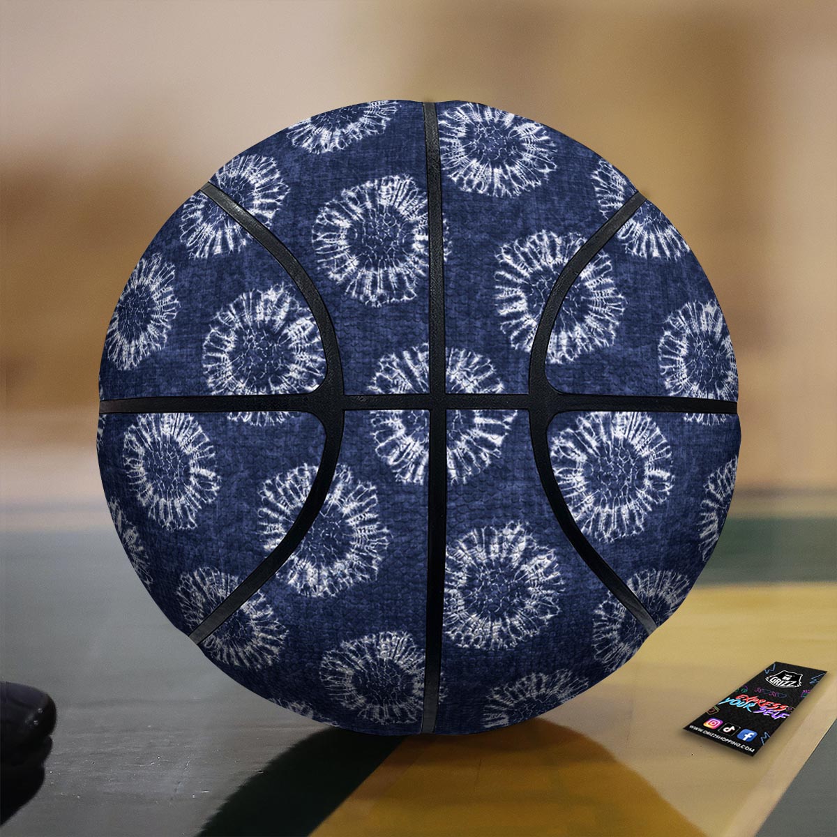 Floral Rose Flower Vintage Print Pattern Basketball