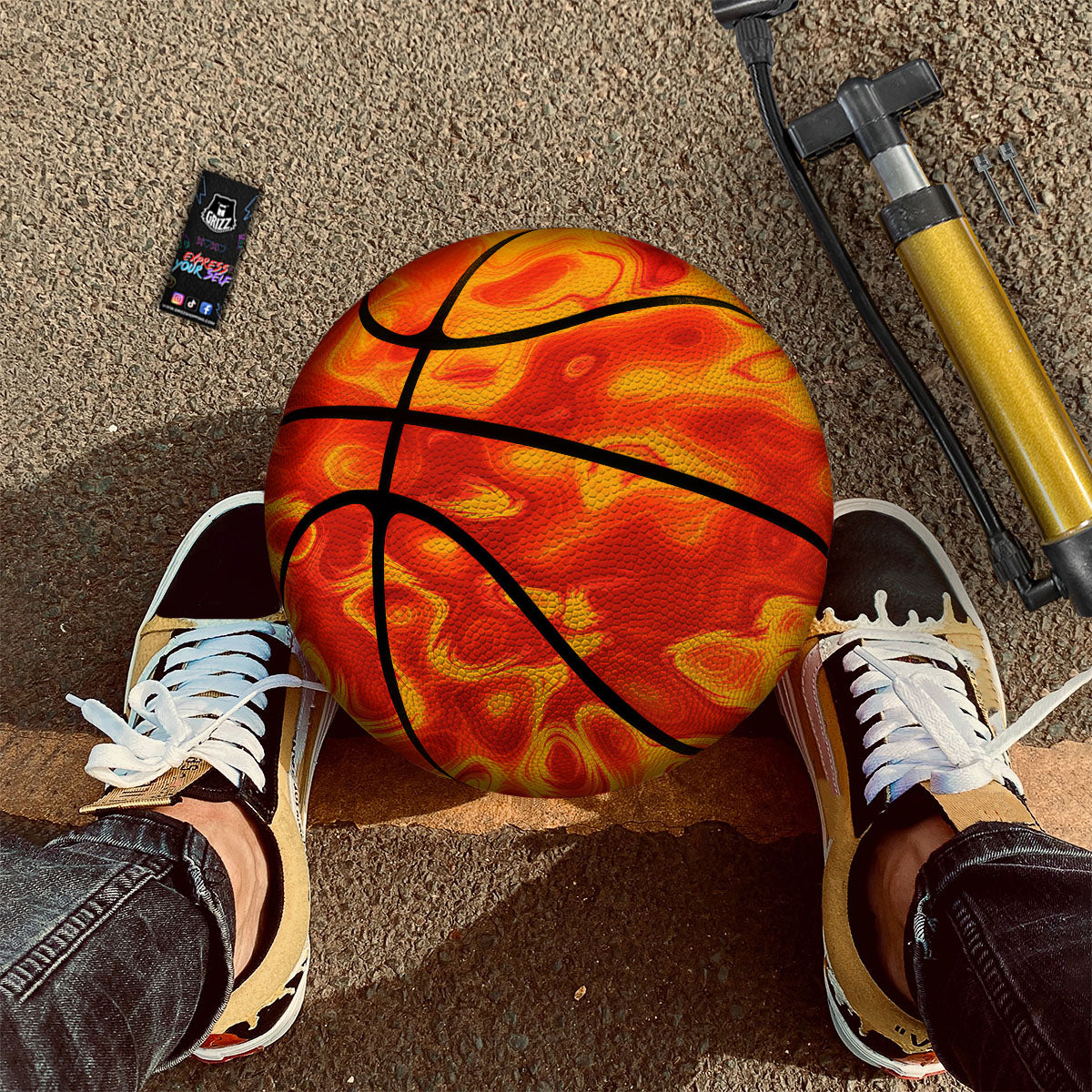 Flow Lava Print Basketball-grizzshop