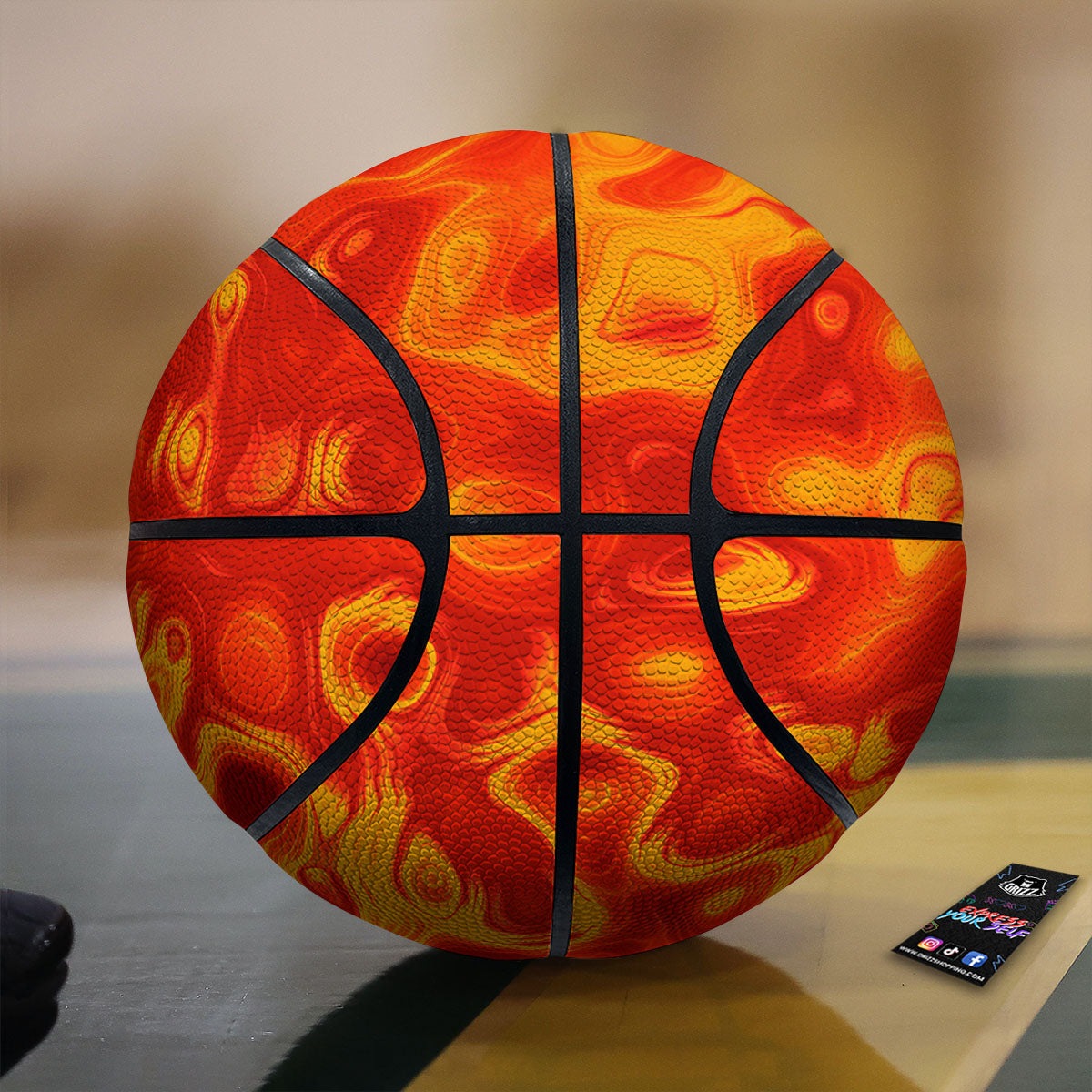 Flow Lava Print Basketball-grizzshop