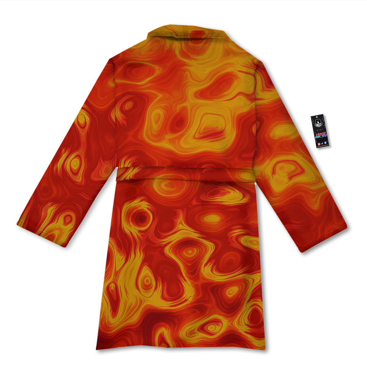 Flow Lava Print Bathrobe-grizzshop