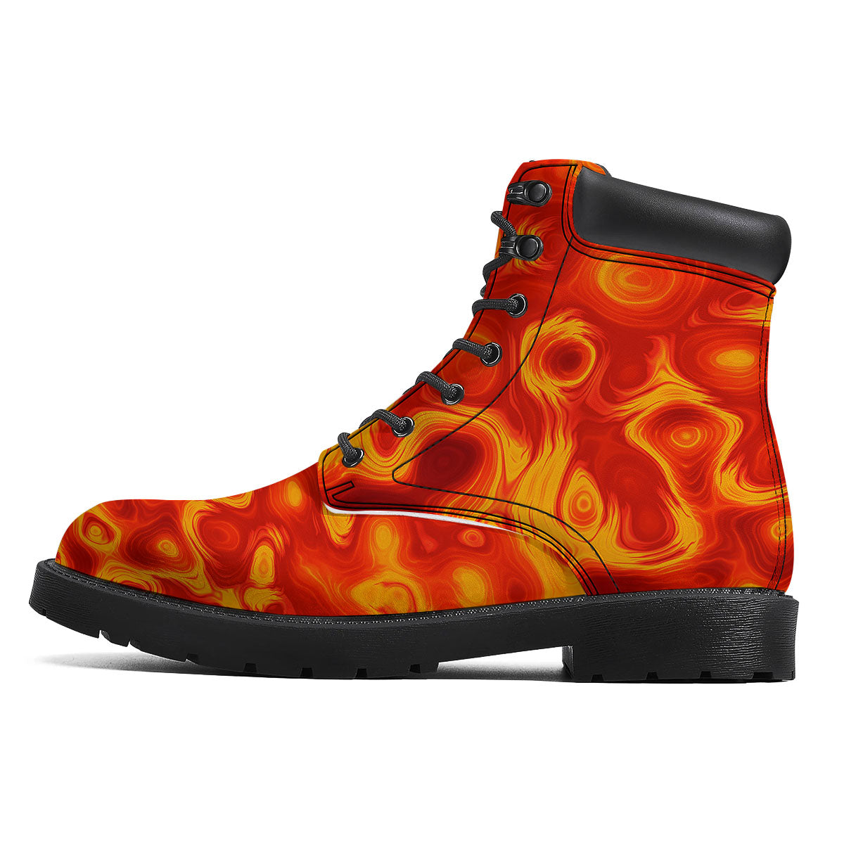 Flow Lava Print Boots-grizzshop