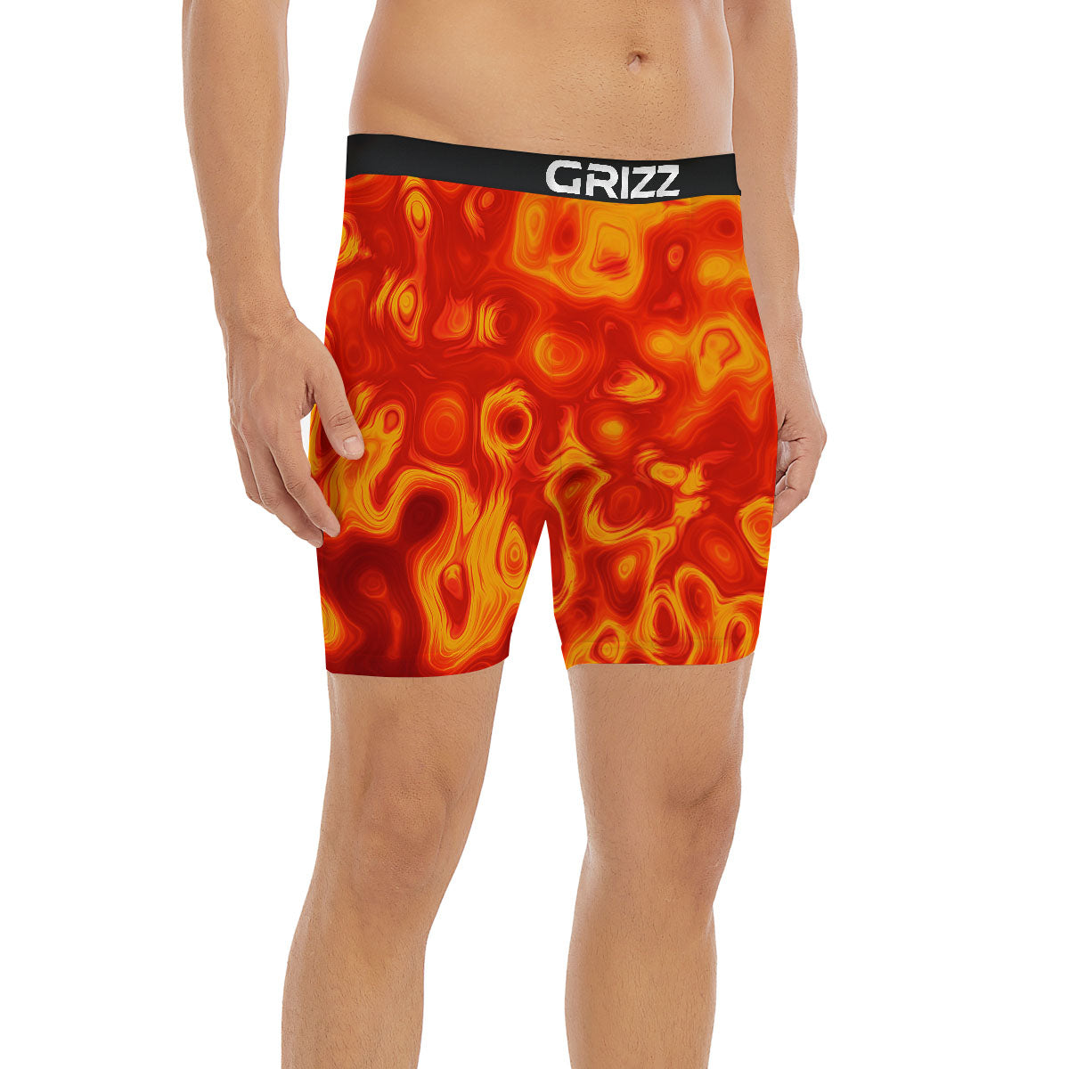 Flow Lava Print Boxer Briefs-grizzshop