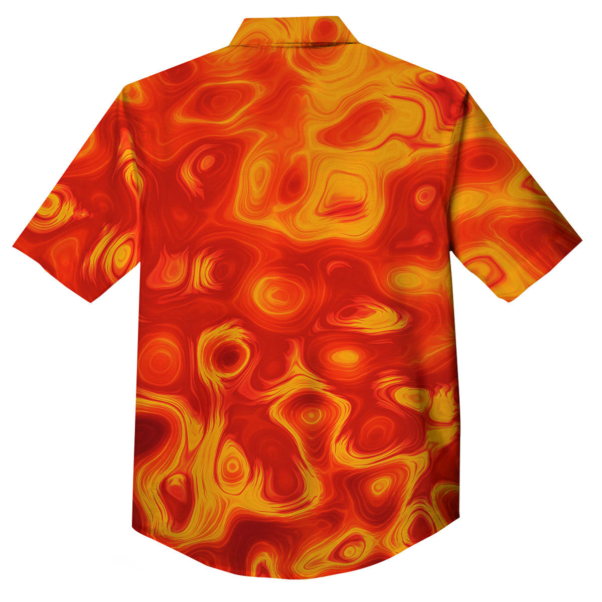 Flow Lava Print Button Up Shirt-grizzshop