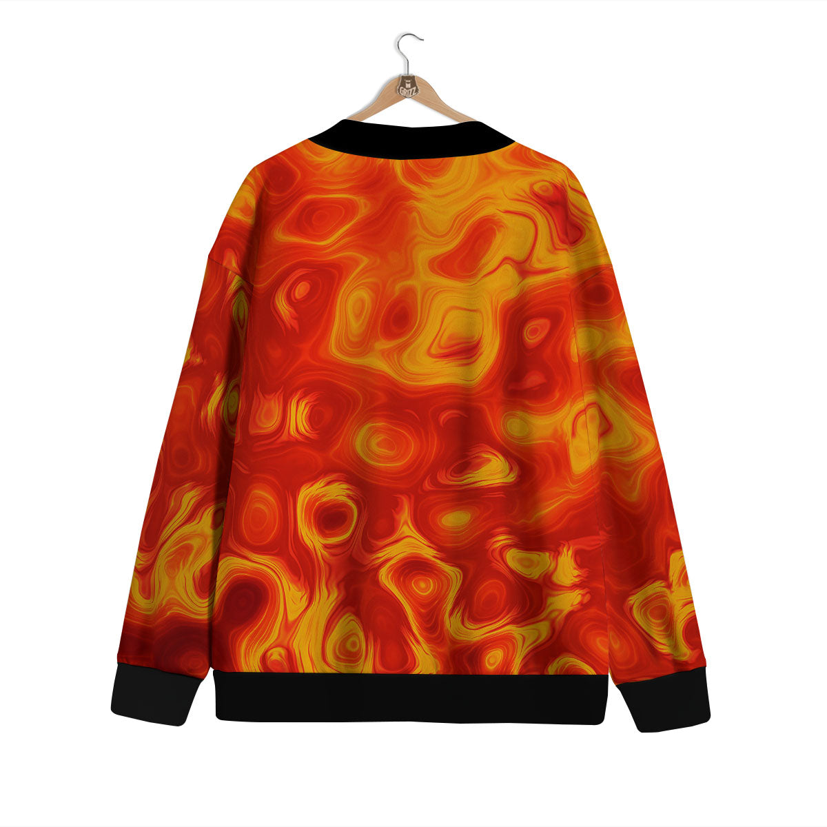 Flow Lava Print Cardigan-grizzshop