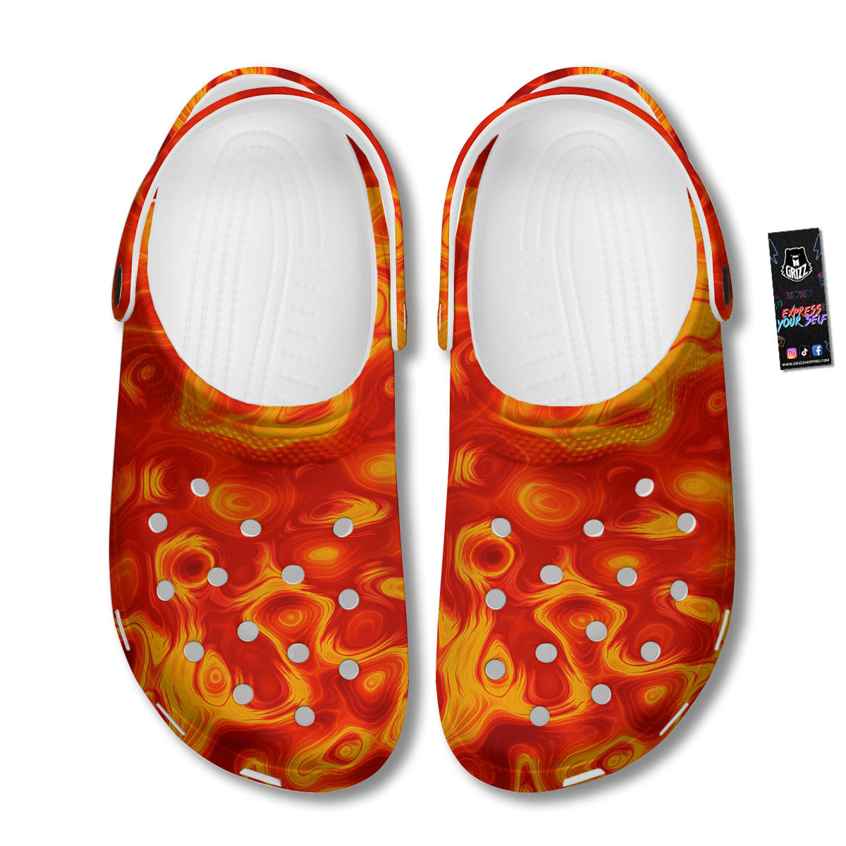 Flow Lava Print Clog-grizzshop