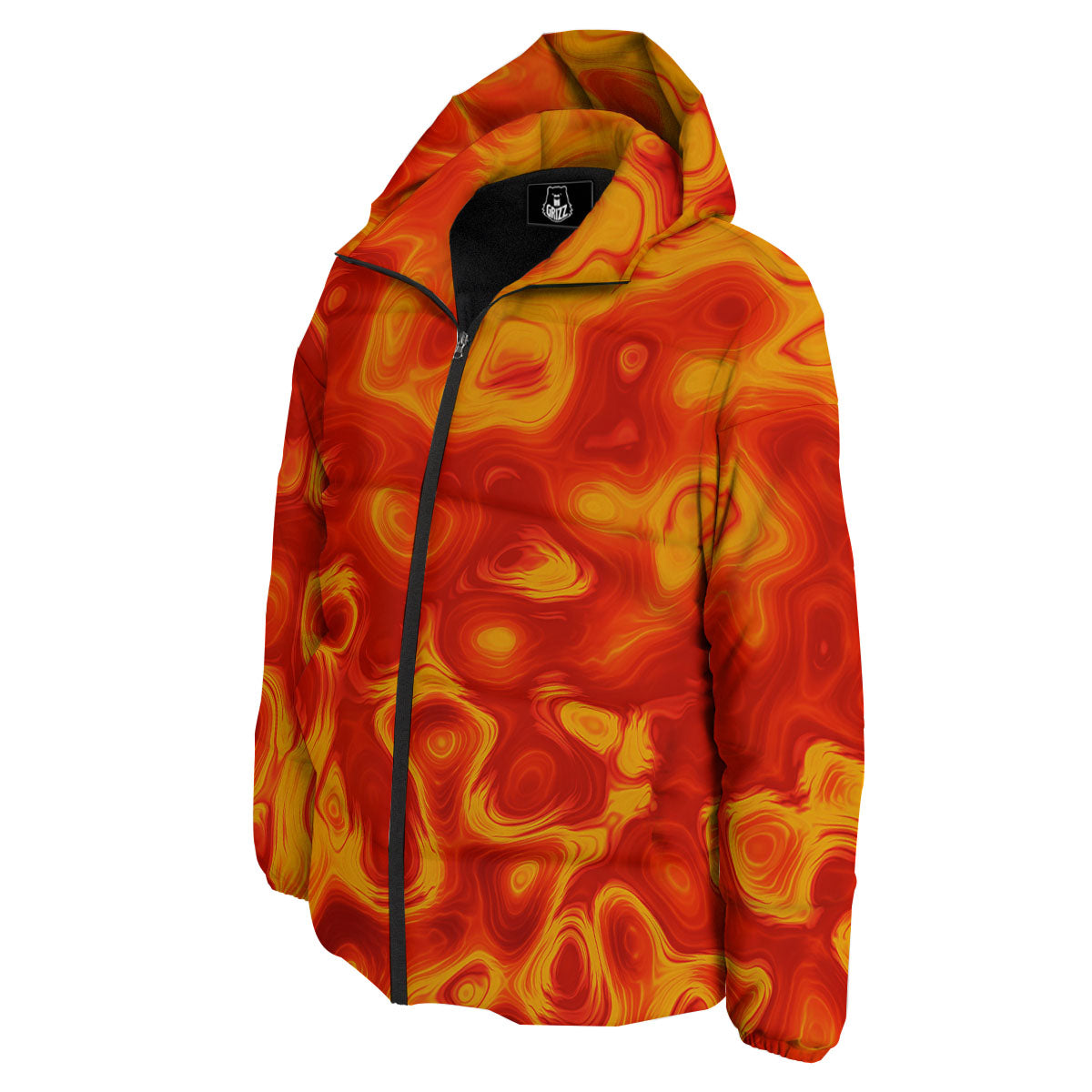 Flow Lava Print Down Jacket-grizzshop