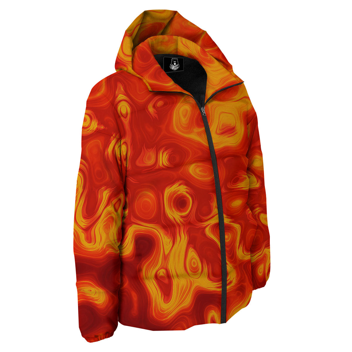 Flow Lava Print Down Jacket-grizzshop