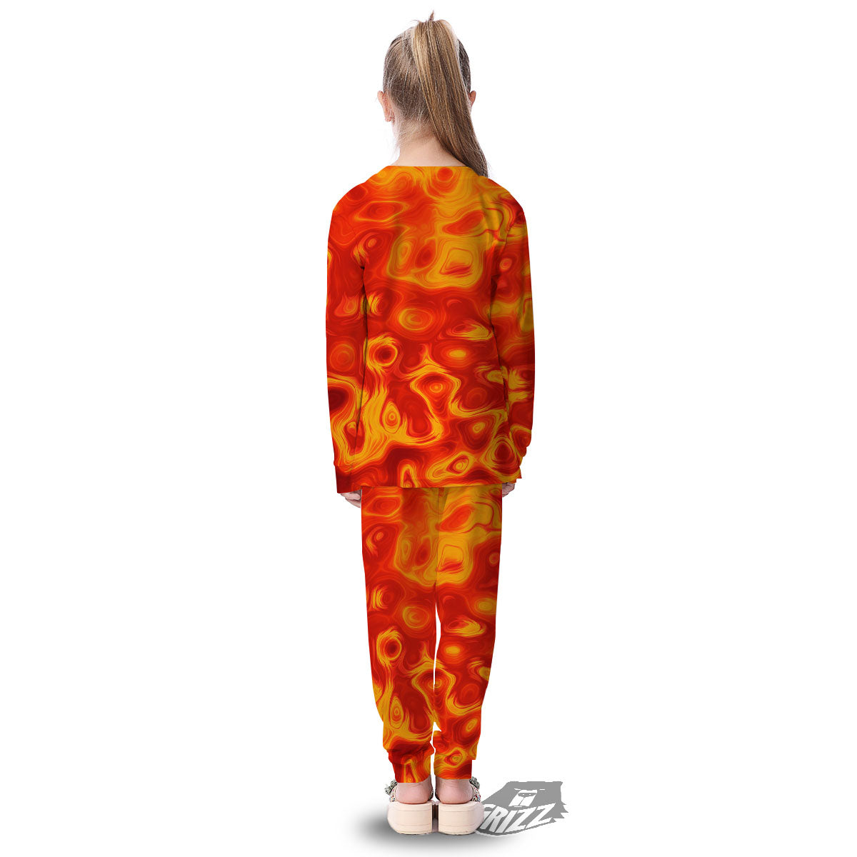 Flow Lava Print Kid's Pajamas-grizzshop