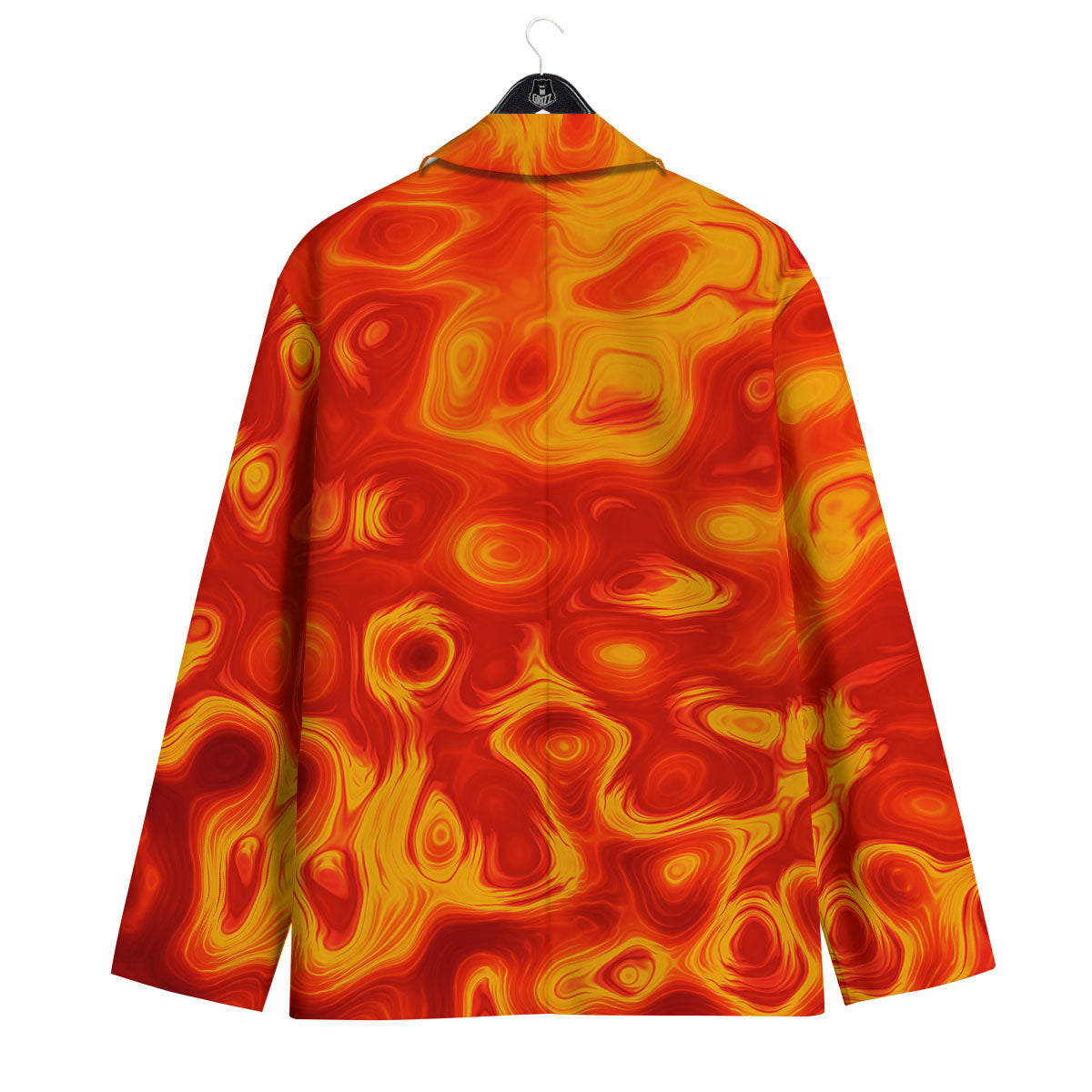 Flow Lava Print Men's Sport Coat-grizzshop