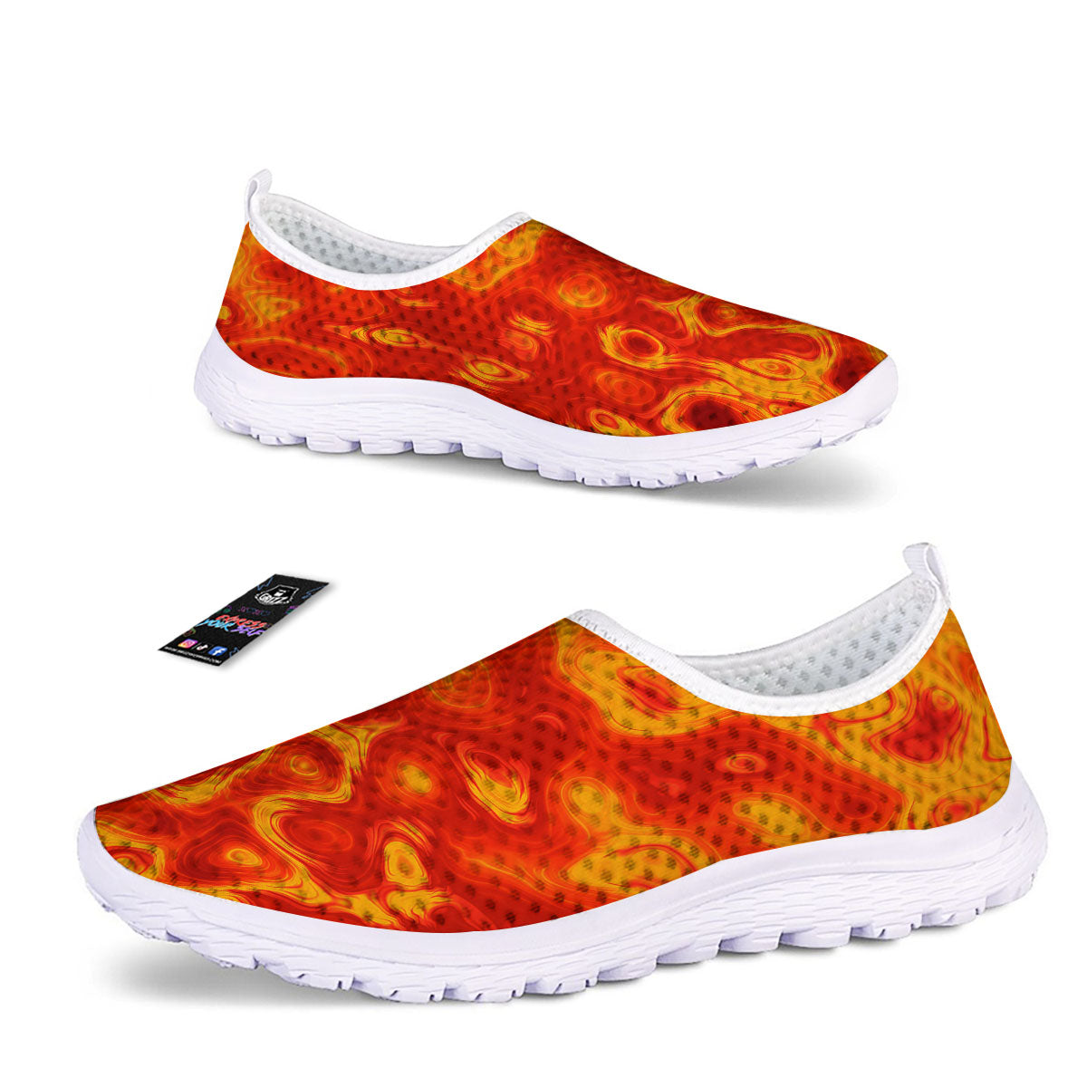 Flow Lava Print Nurse Shoes-grizzshop