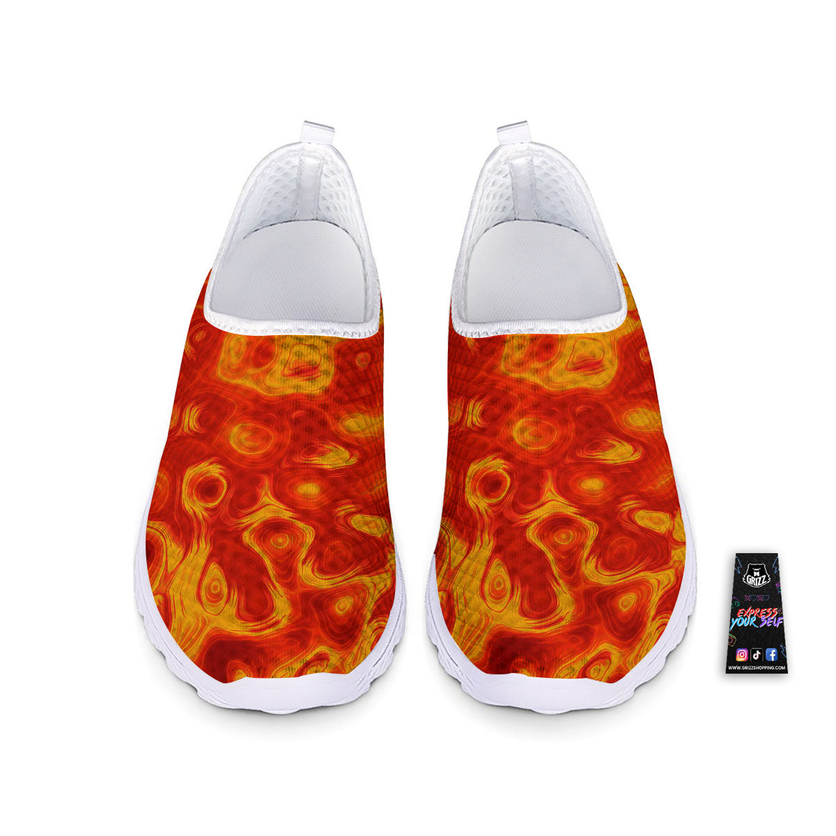 Flow Lava Print Nurse Shoes-grizzshop