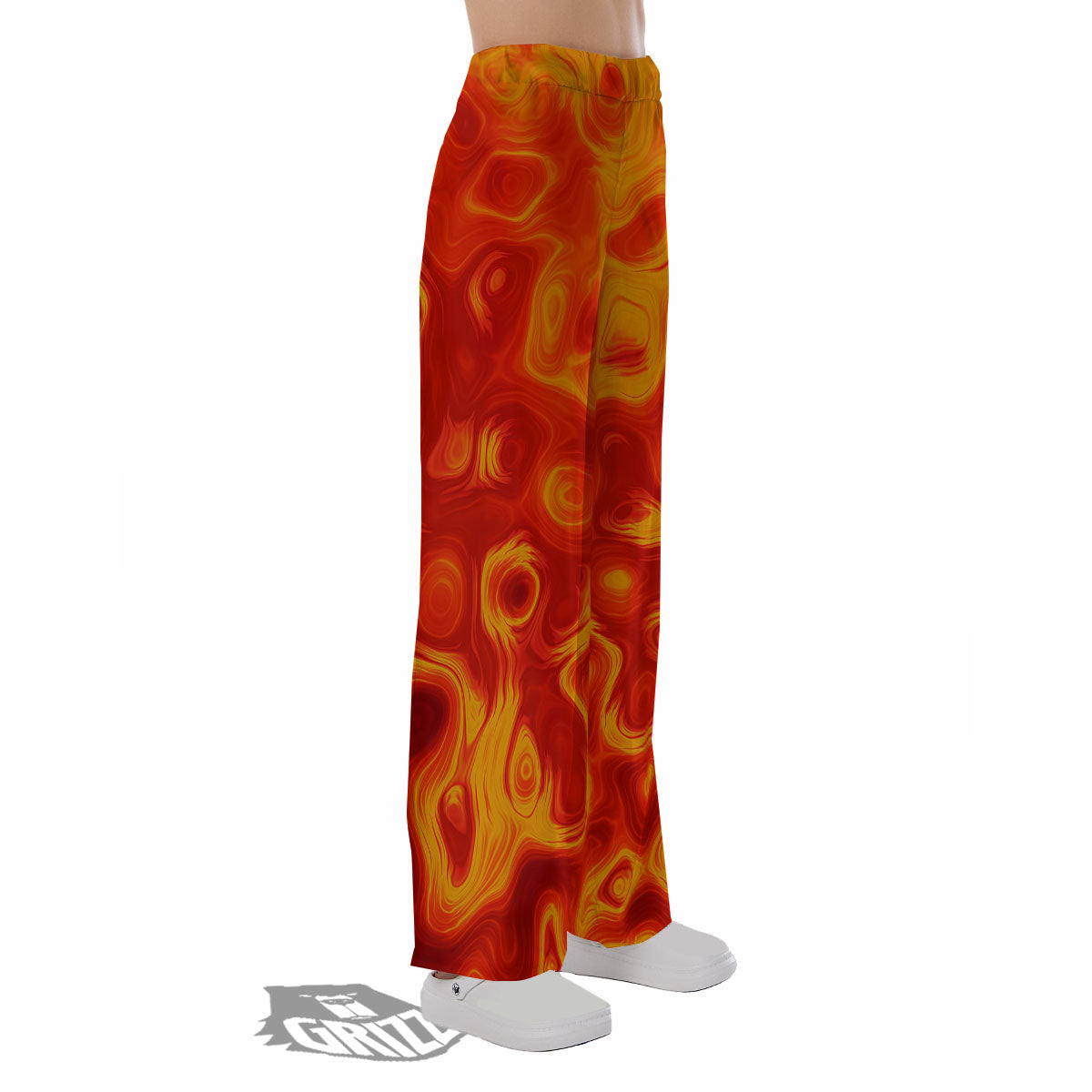 Flow Lava Print Pajama Pants-grizzshop