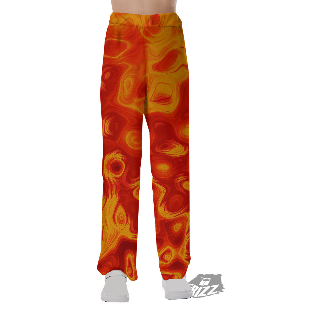 Flow Lava Print Pajama Pants-grizzshop