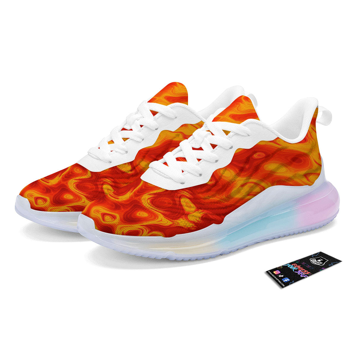Flow Lava Print Running Sneakers-grizzshop