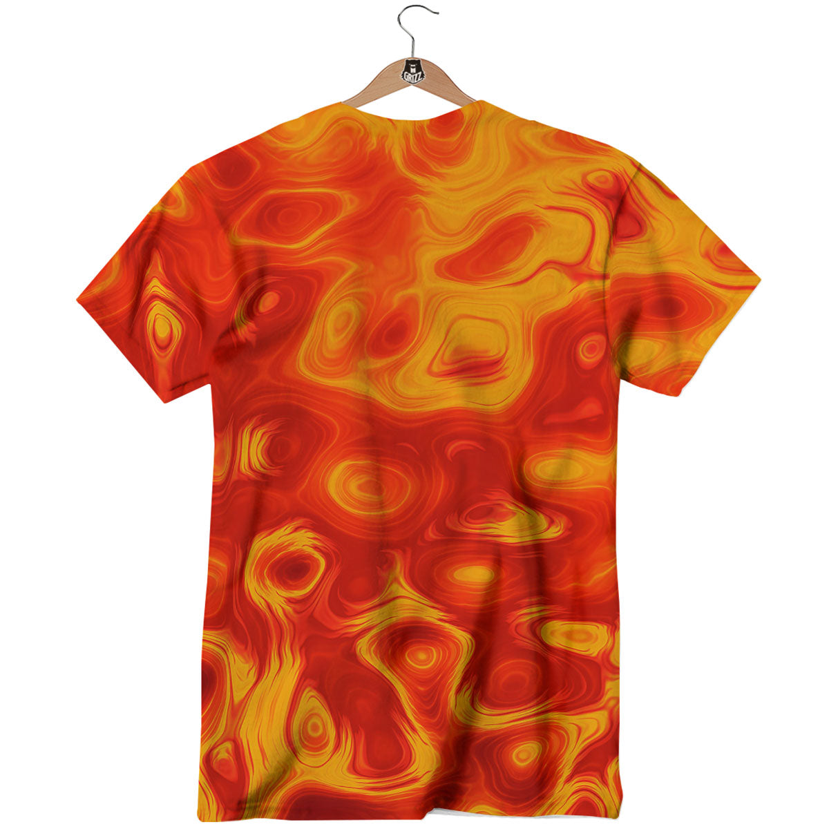 Flow Lava Print T-Shirt-grizzshop