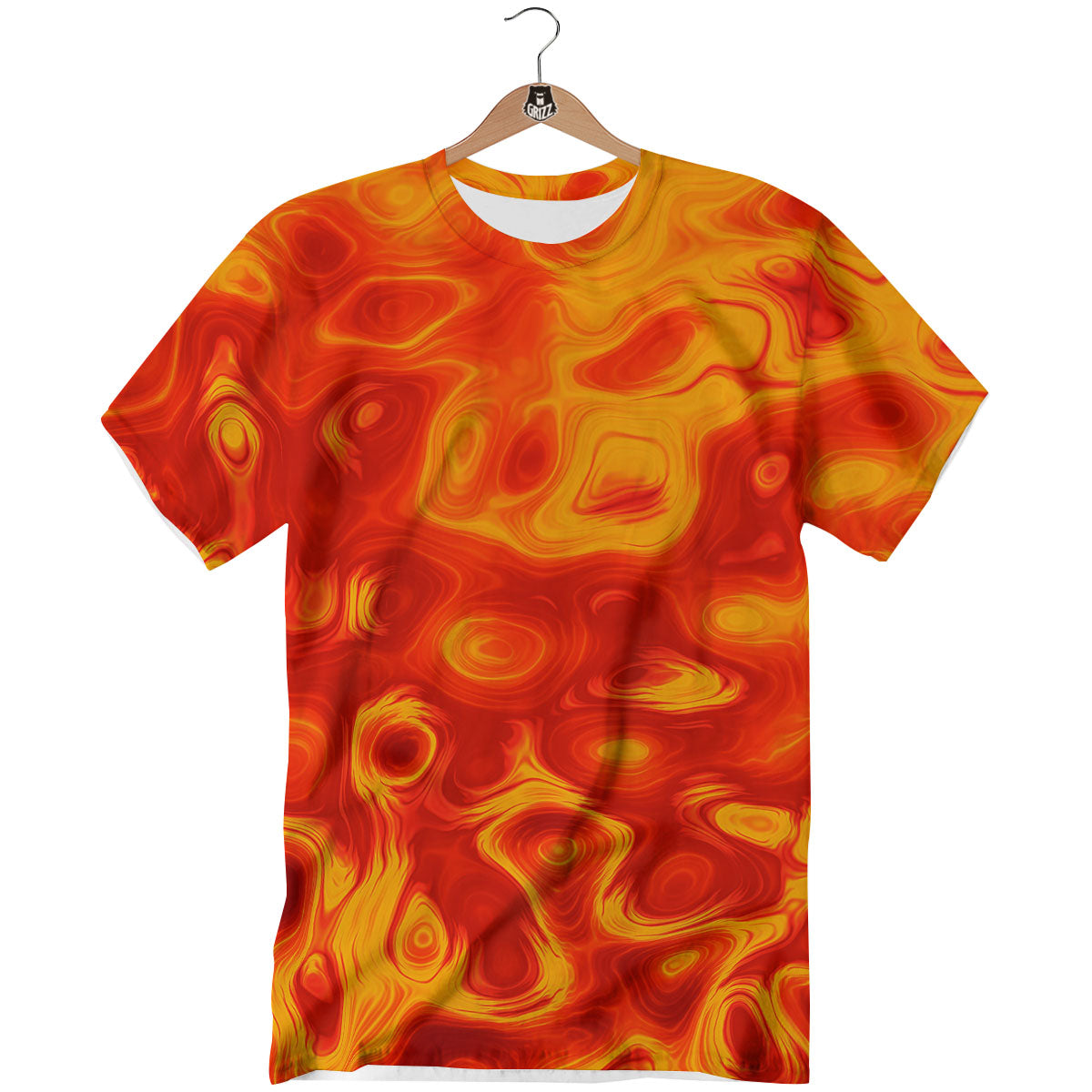 Flow Lava Print T-Shirt-grizzshop