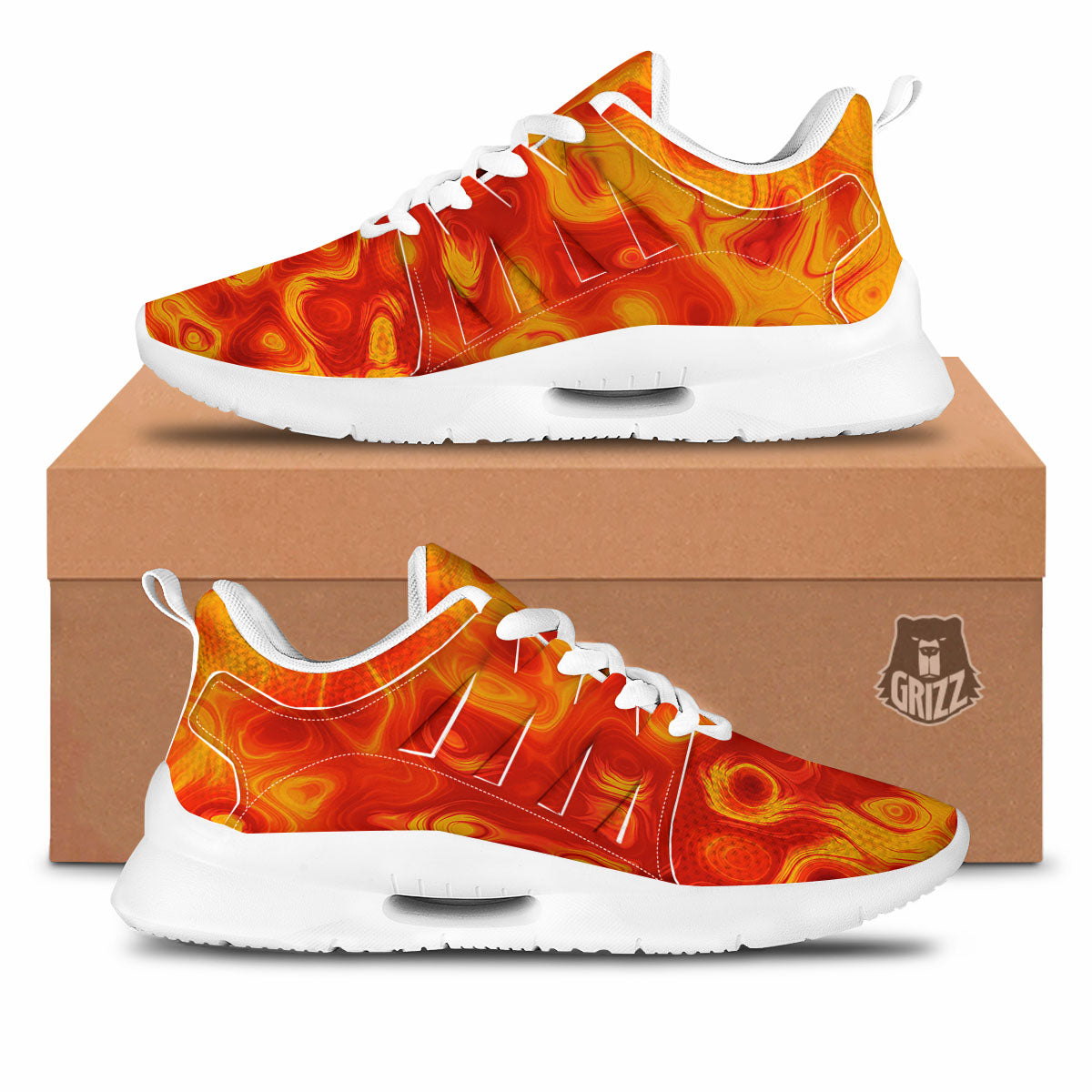 Flow Lava Print Tennis Shoes-grizzshop