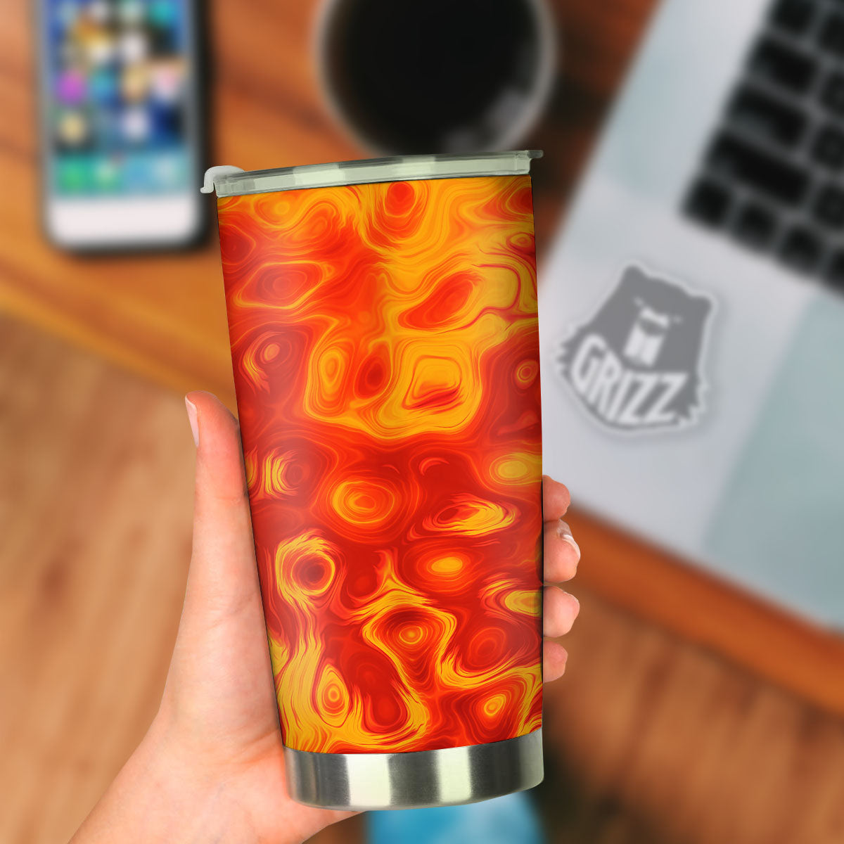 Flow Lava Print Tumbler-grizzshop