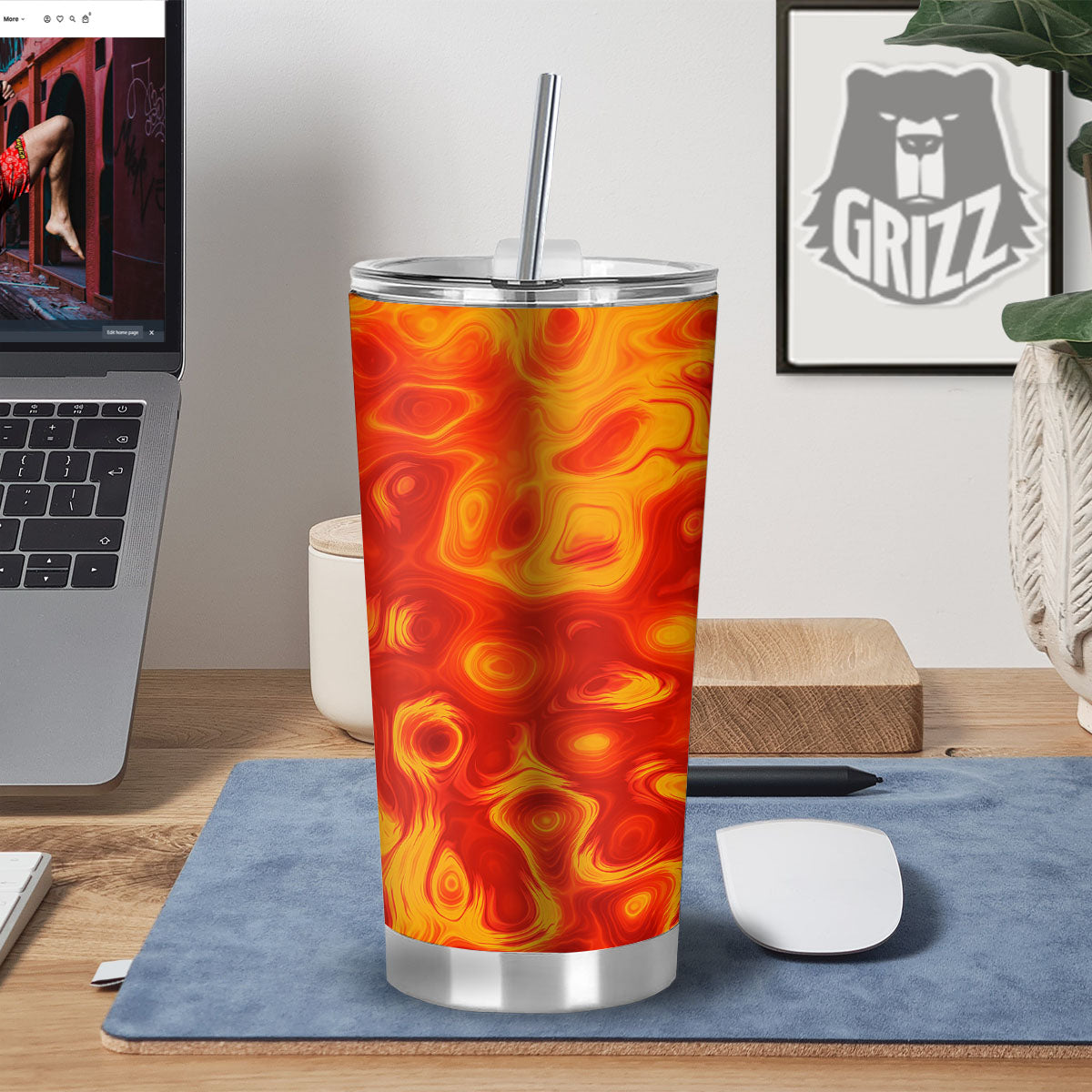 Flow Lava Print Tumbler-grizzshop