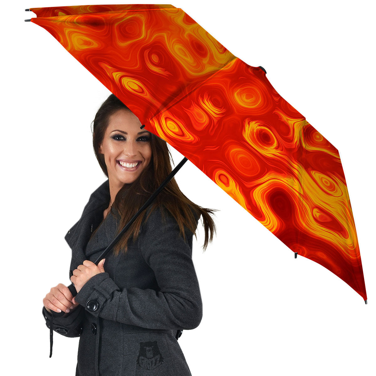Flow Lava Print Umbrella-grizzshop