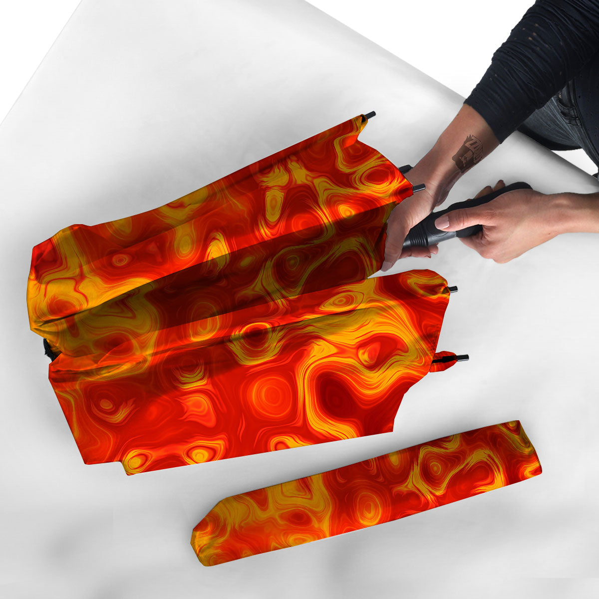 Flow Lava Print Umbrella-grizzshop