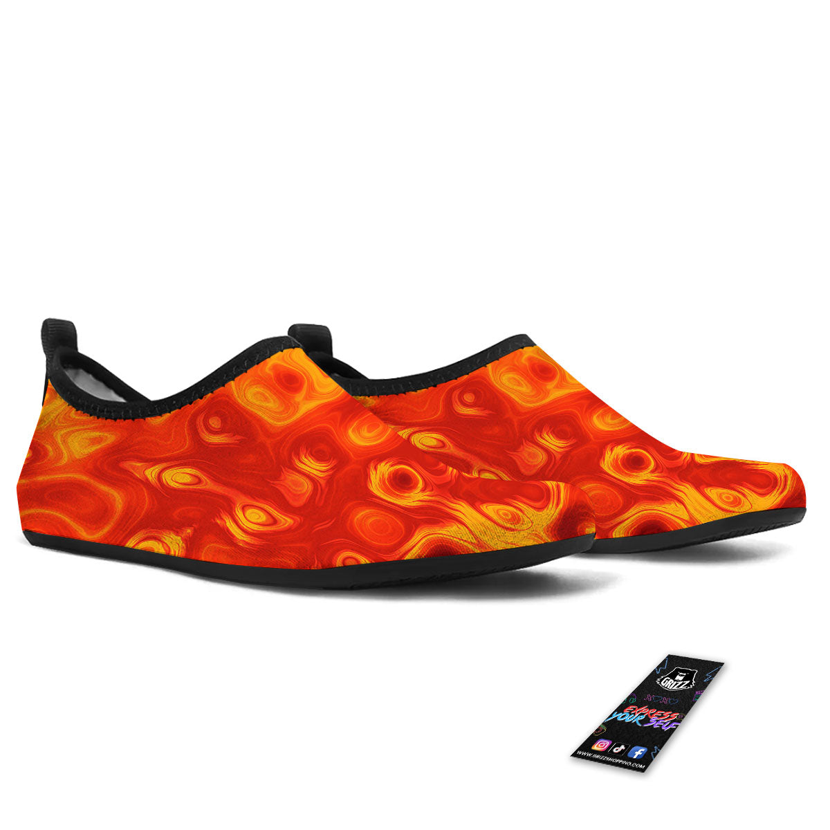 Flow Lava Print Water Shoes-grizzshop