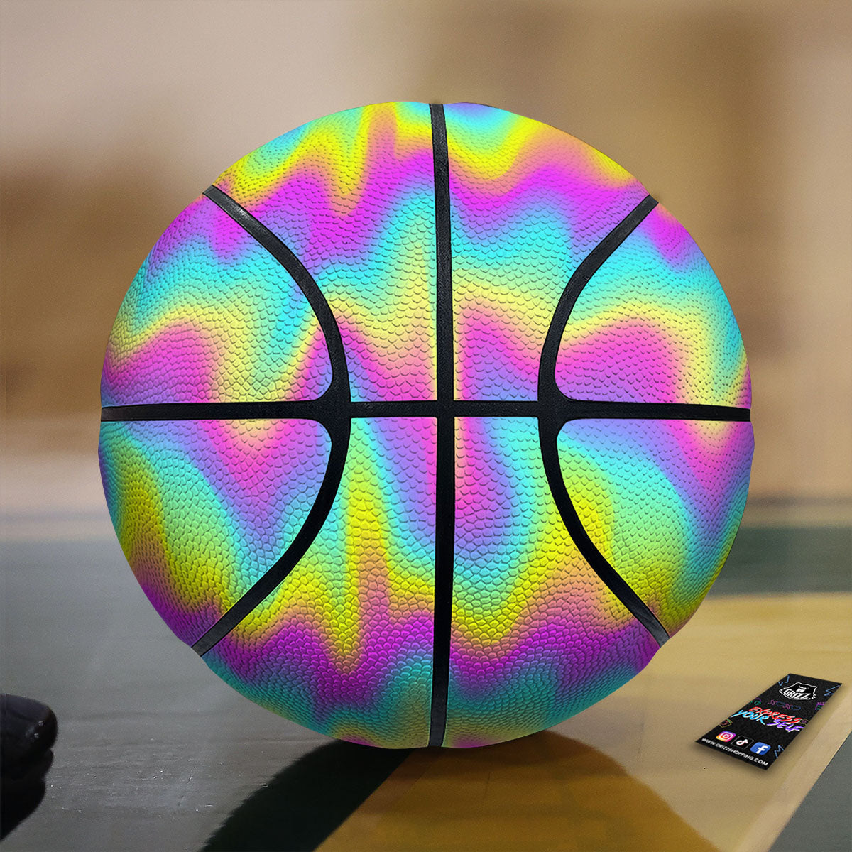 Flow Rainbow Print Pattern Basketball-grizzshop