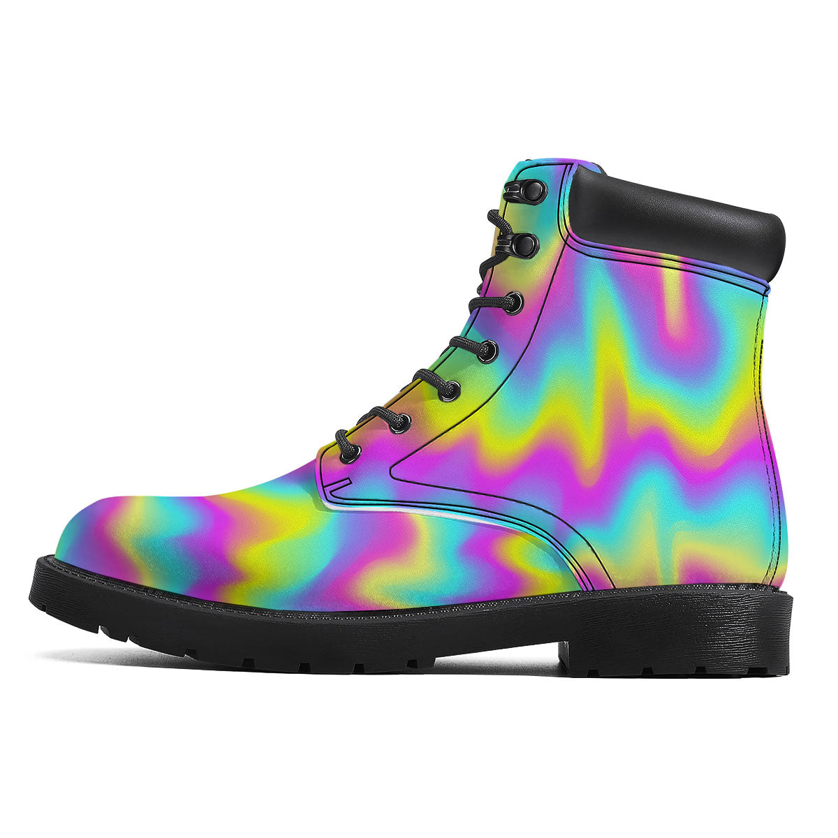Flow Rainbow Print Pattern Boots-grizzshop