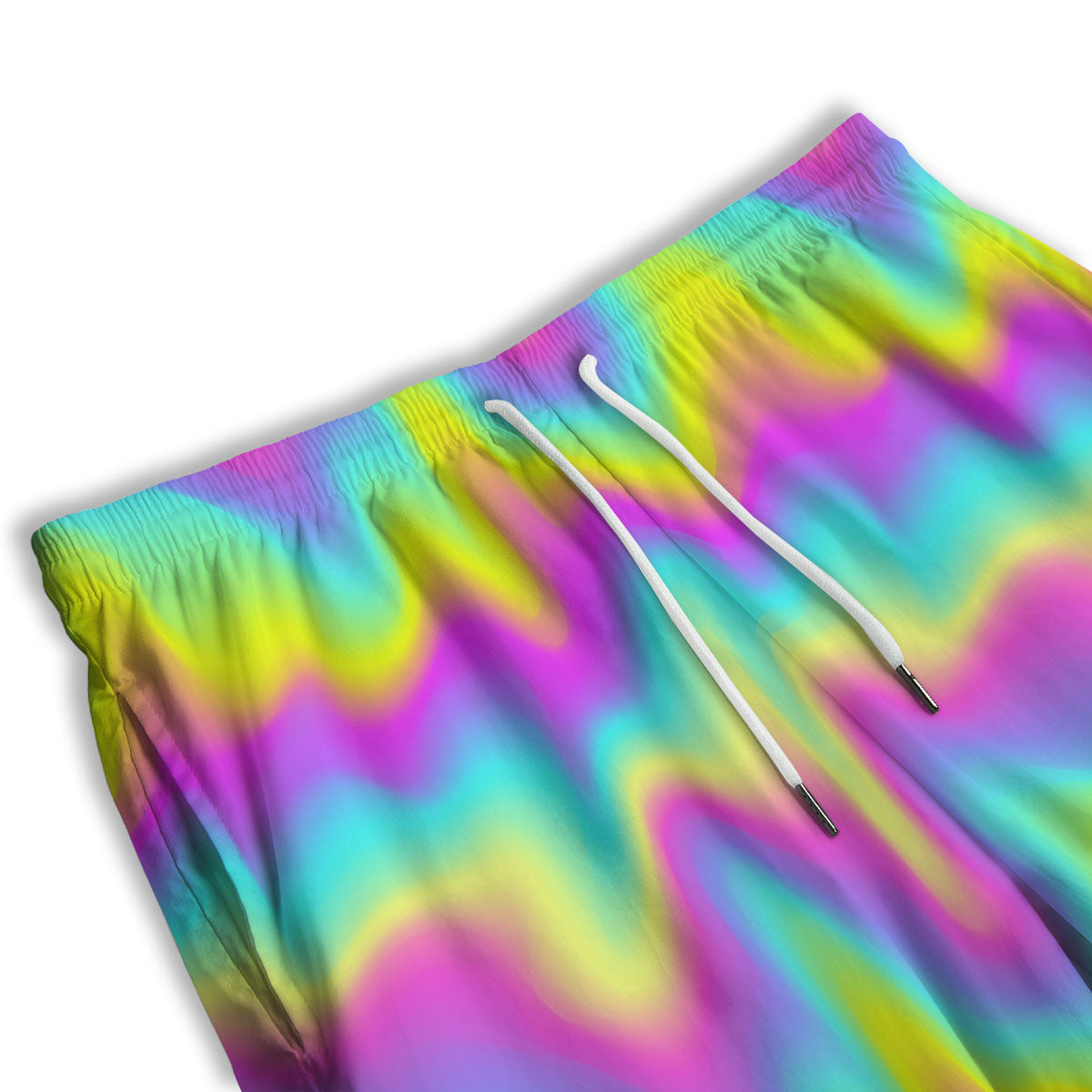 Flow Rainbow Print Pattern Men's Athletic Shorts