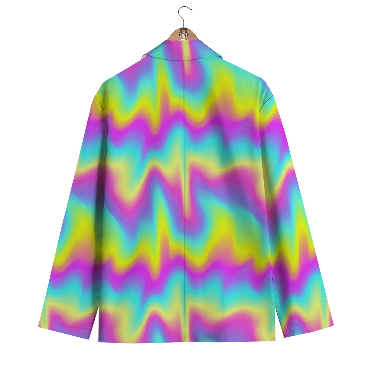 Flow Rainbow Print Pattern Men's Blazer-grizzshop