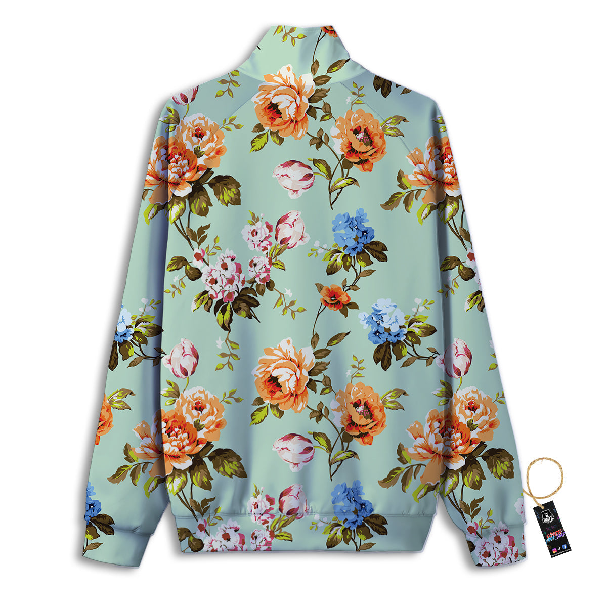 Flow Rainbow Print Pattern Track Jacket-grizzshop