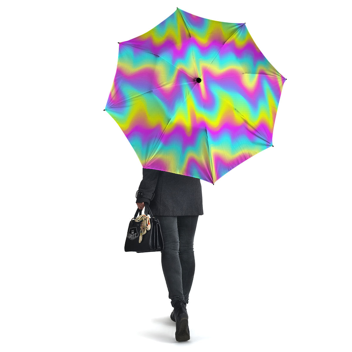 Flow Rainbow Print Pattern Umbrella-grizzshop