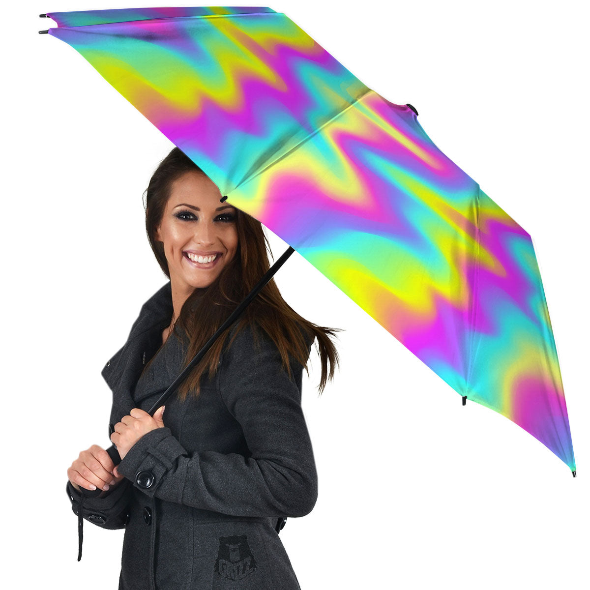 Flow Rainbow Print Pattern Umbrella-grizzshop