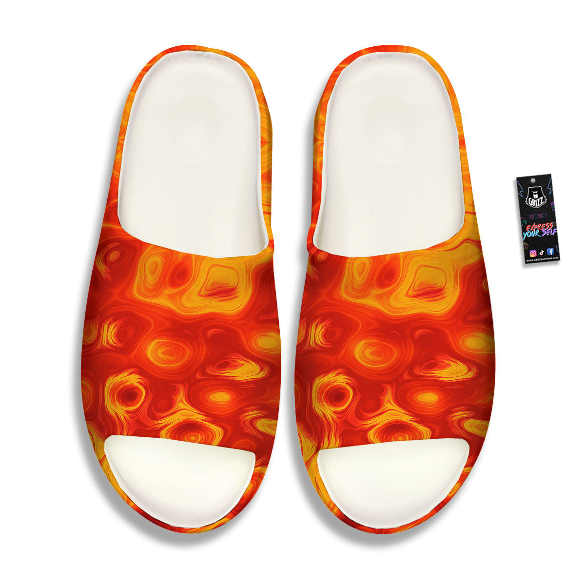 Flow Lava Print Sandals-grizzshop