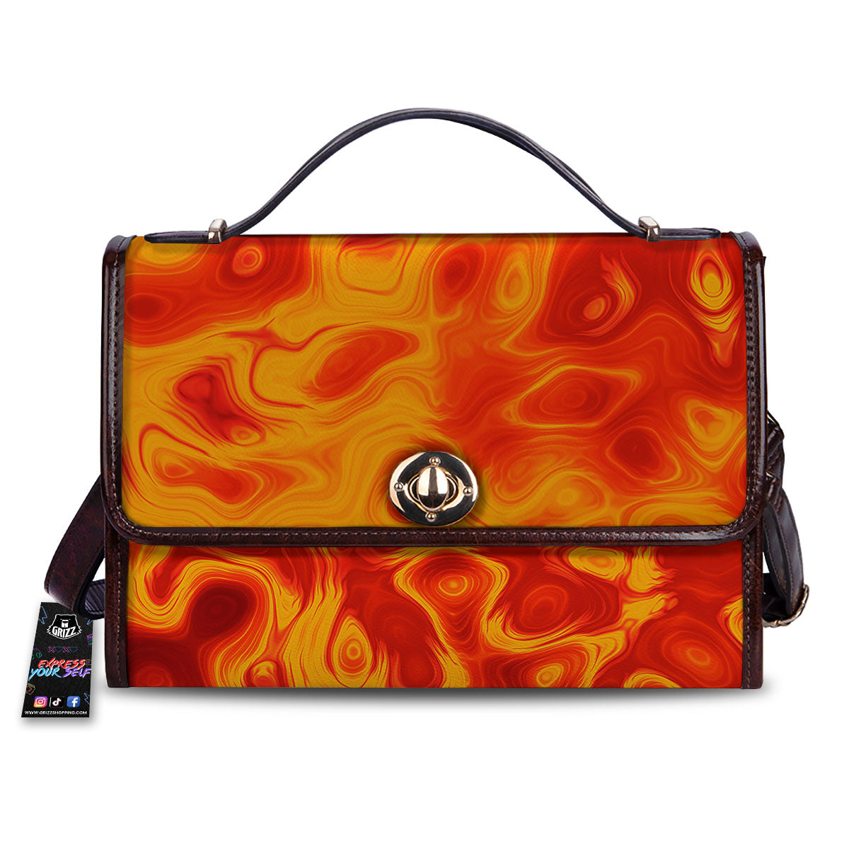 Flow Lava Print Women's Satchel Bag
