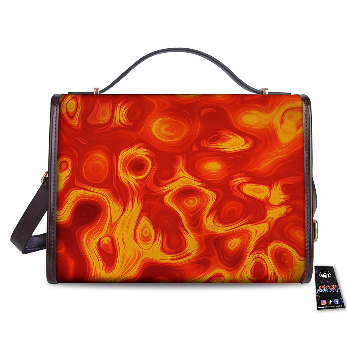 Flow Lava Print Women's Satchel Bag