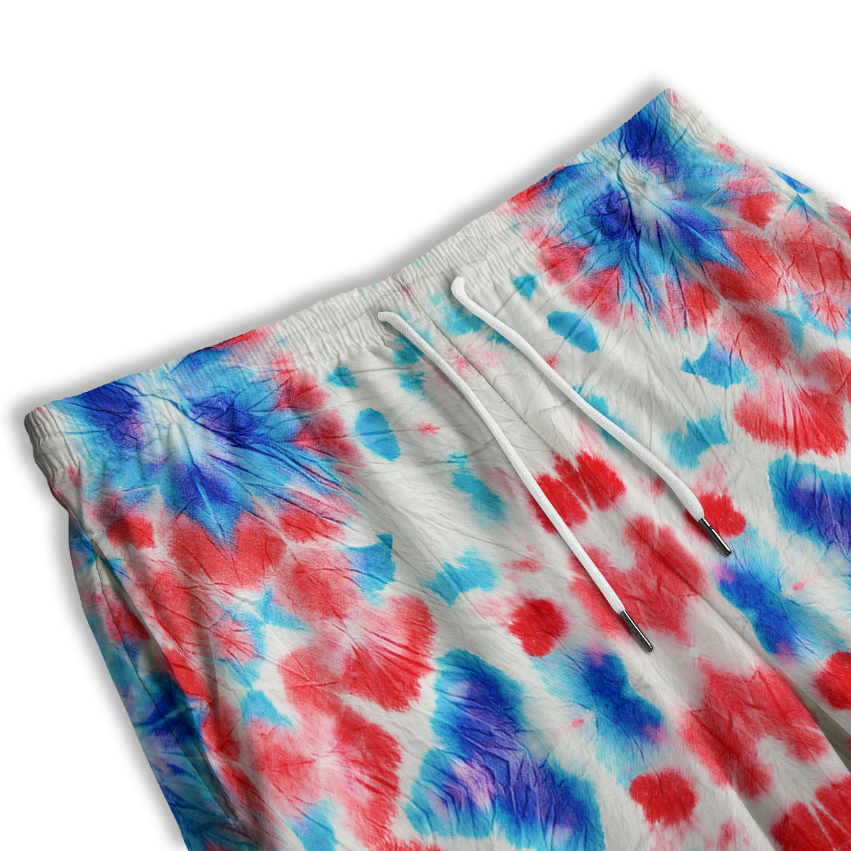 Flower Abstract Mark Red And Blue Print Men's Athletic Shorts-grizzshop