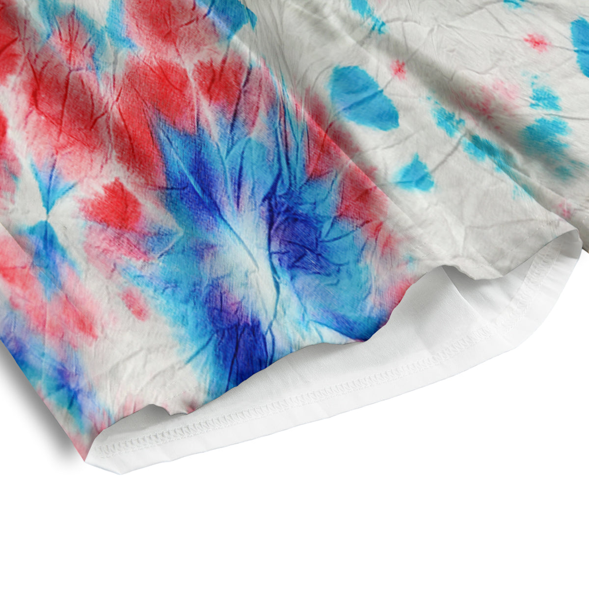 Flower Abstract Mark Red And Blue Print Men's Athletic Shorts-grizzshop