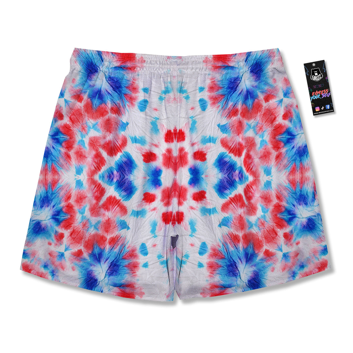 Flower Abstract Mark Red And Blue Print Men's Running Shorts-grizzshop